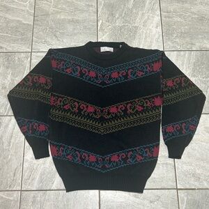 Vintage 80’s Gitano Sportswear Patterned Knit Sweater Men’s Medium